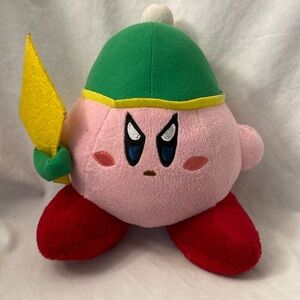 Sword Kirby Plush Kirbys Adventure 7.5" Stuffed Toy Japanese Nintendo Zelda Link